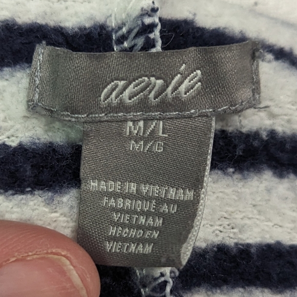 Aerie Terry Cloth Open Front Hoodie Sz M/L - Picture 10 of 12